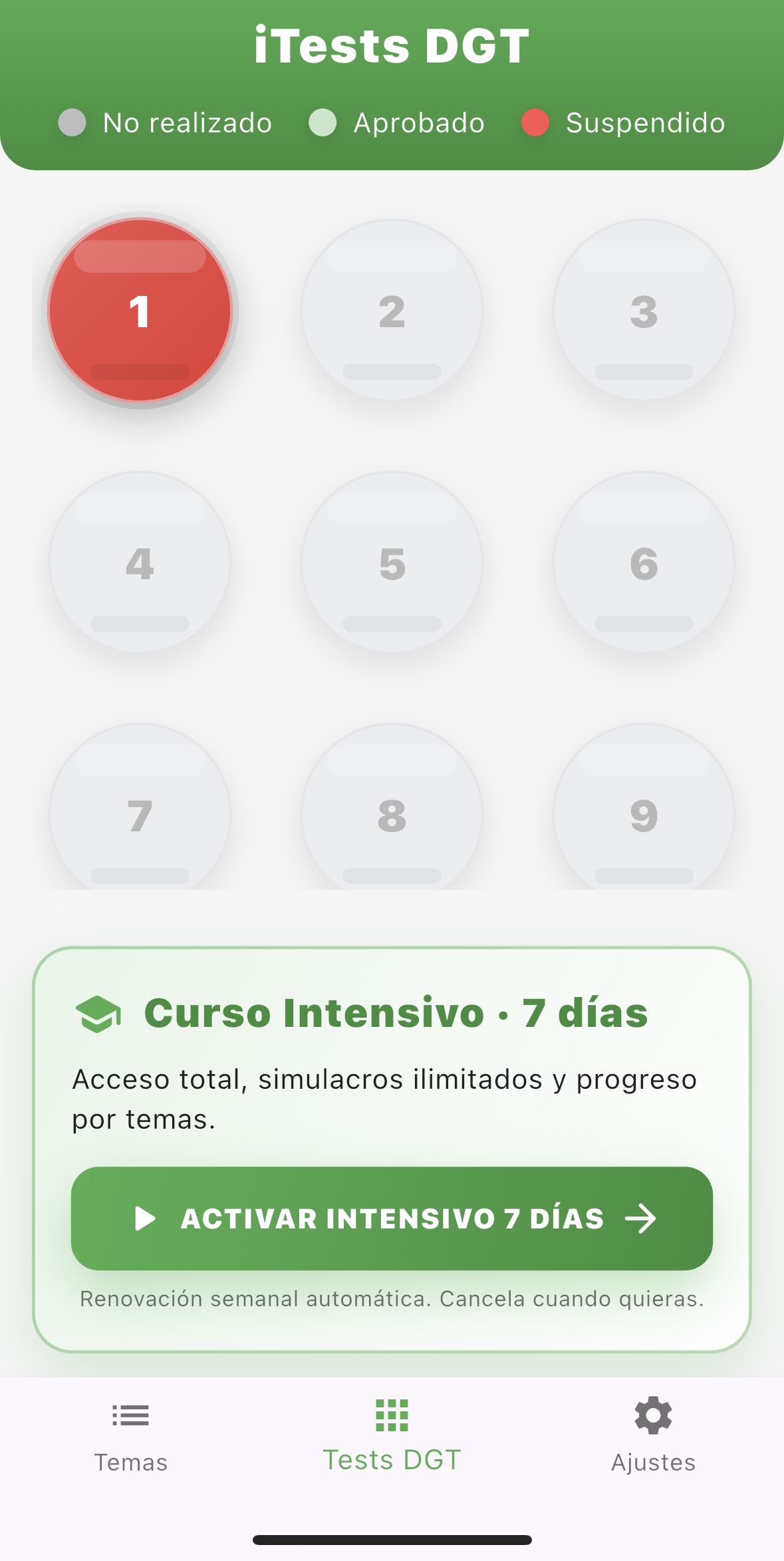 Captura de iTest DGT